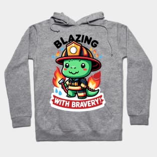 Firefighter Dino Hero: Courageous Rescuer Design Hoodie